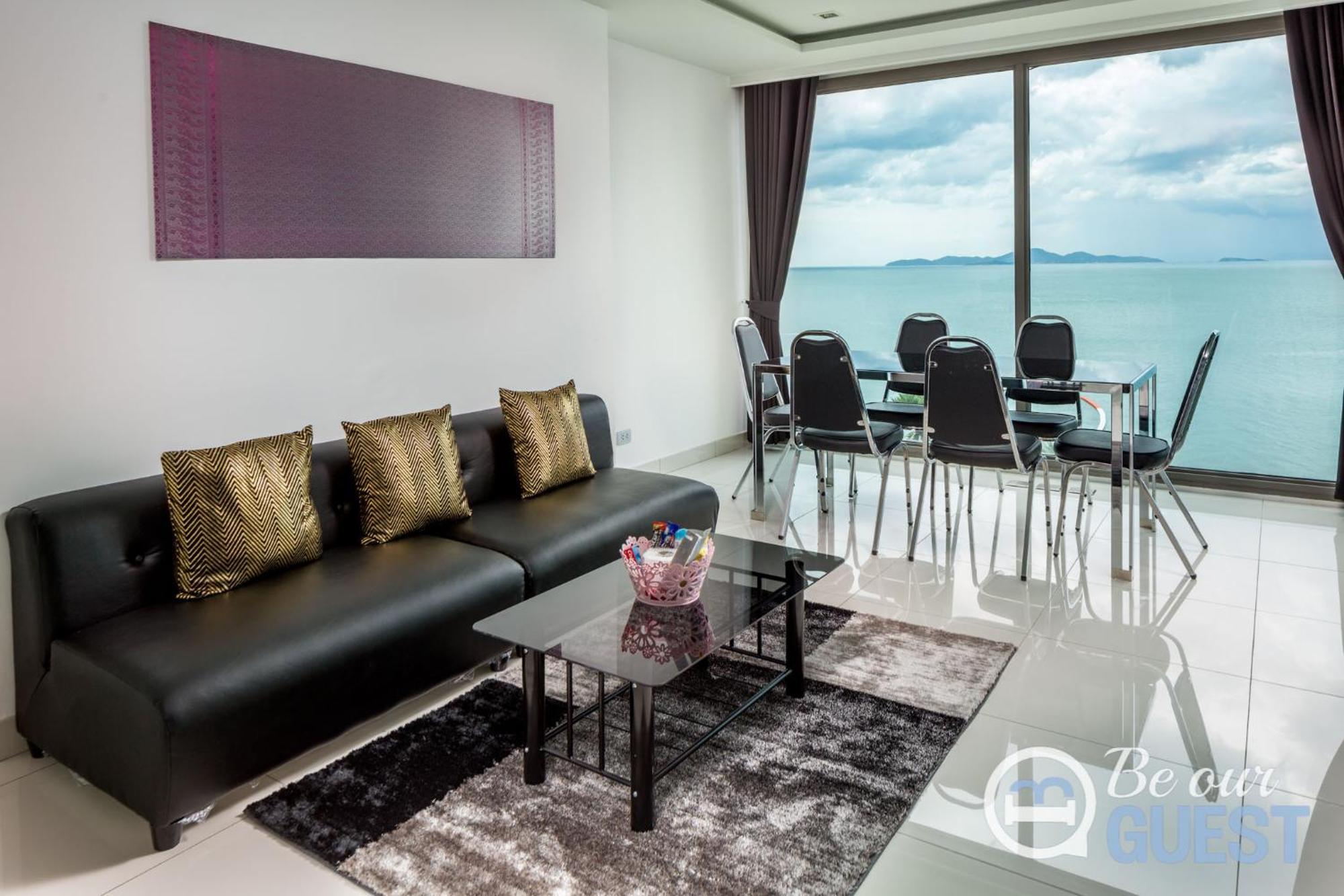 Stunning Sea View Condo On The Beach - Monthly Stay Pattaya Exteriér fotografie